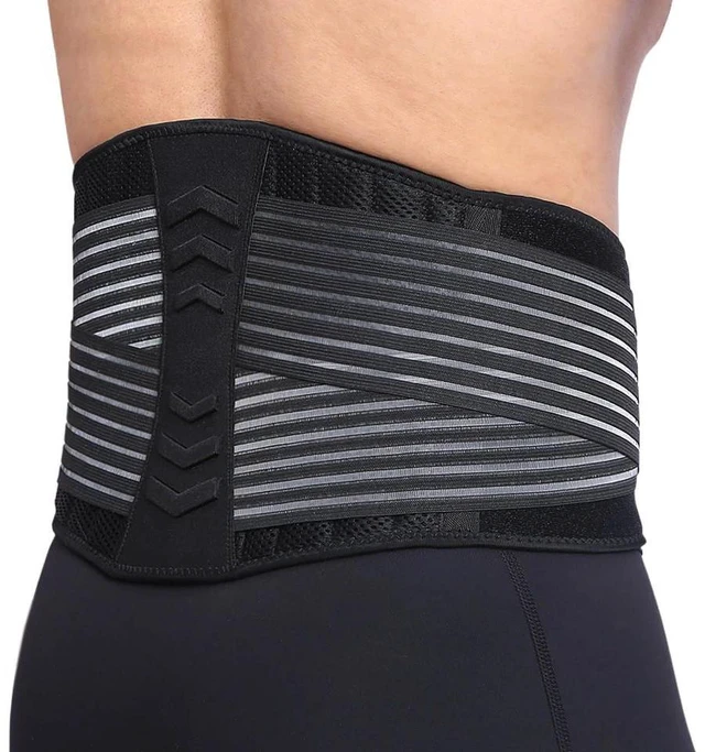 Main image of Lower Back Support Brace Lumbar Waist Belt Double Pull Breathable Belt Men Women - M