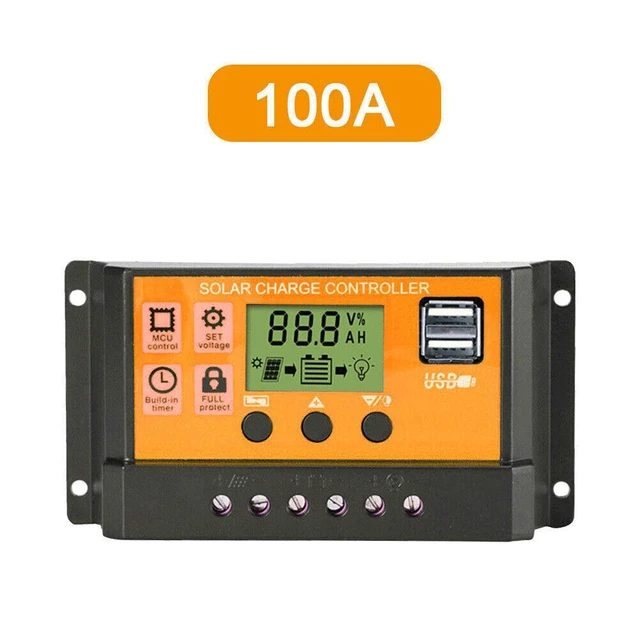 Alt view image 2 of 7 - 30-100A MPPT Solar Panel Regulator Charge Controller 12V/24V Auto Focus Tracking - 100A