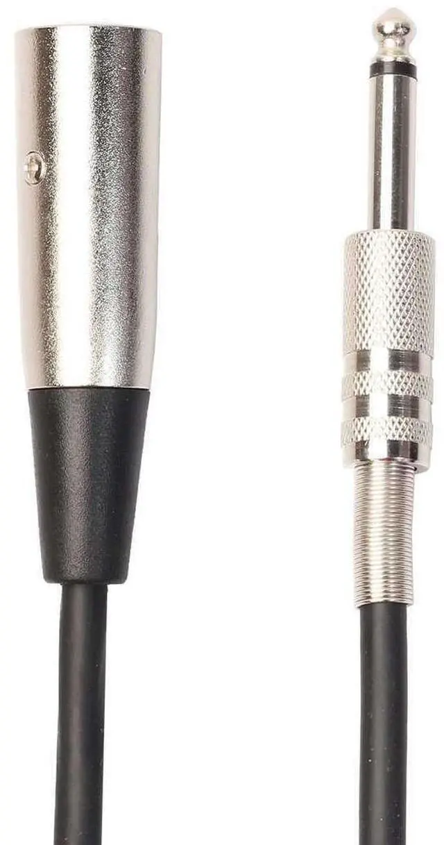 Main image of XLR 3-Pin Male To 1/4" Plug TS Microphone Mono Cable Unbalanced Shielded Audio - 6 ft