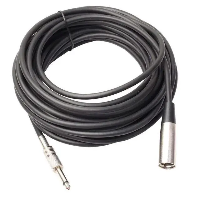 Alt view image 7 of 7 - XLR 3-Pin Male To 1/4" Plug TS Microphone Mono Cable Unbalanced Shielded Audio - 6 ft
