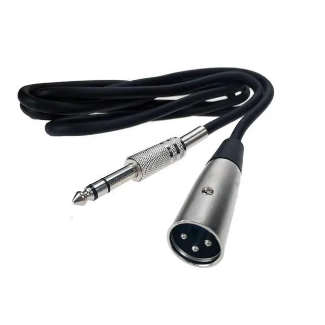 Alt view image 6 of 7 - XLR 3-Pin Male To 1/4" Plug TS Microphone Mono Cable Unbalanced Shielded Audio - 6 ft