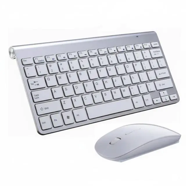 Main image of Mini Wireless Keyboard And Mouse Set Waterproof 2.4G For Mac Apple PC Computer - Silver