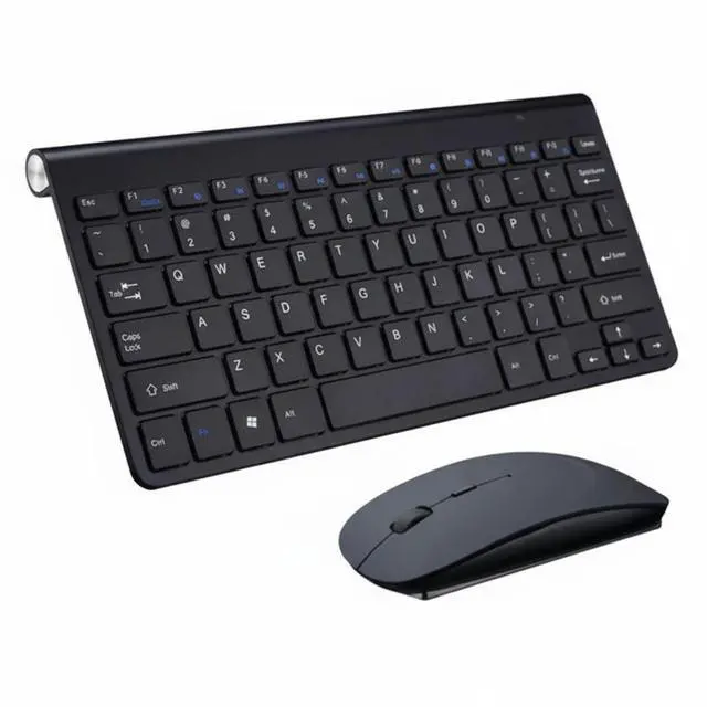 Main image of Mini Wireless Keyboard And Mouse Set Waterproof 2.4G For Mac Apple PC Computer - Black