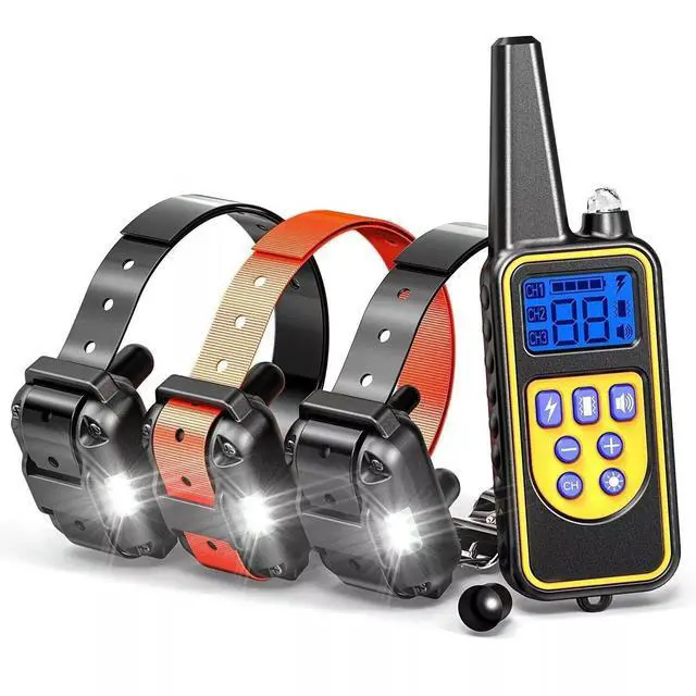 Alt view image 2 of 7 - 3000 FT Dog Training US Collar Rechargeable Remote Shock PET Waterproof Trainer - For 3 Dogs