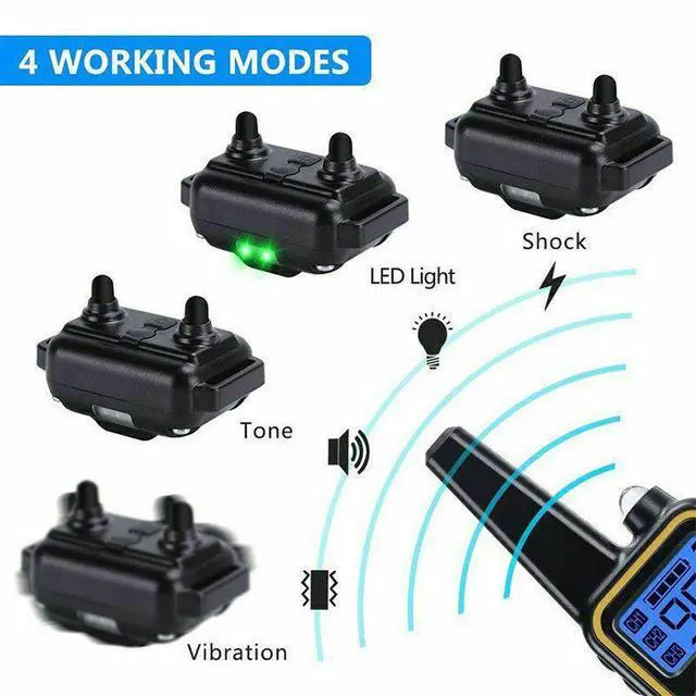 Alt view image 5 of 7 - 3000 FT Dog Training US Collar Rechargeable Remote Shock PET Waterproof Trainer - For 3 Dogs