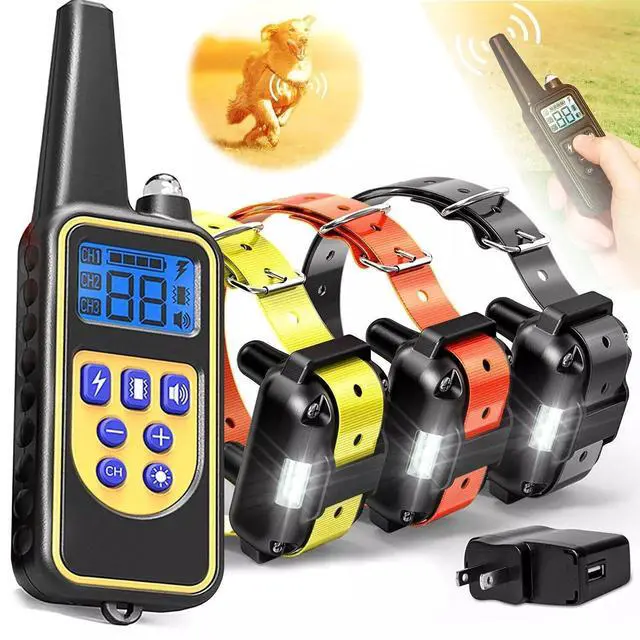 Alt view image 7 of 7 - 3000 FT Dog Training US Collar Rechargeable Remote Shock PET Waterproof Trainer - For 3 Dogs