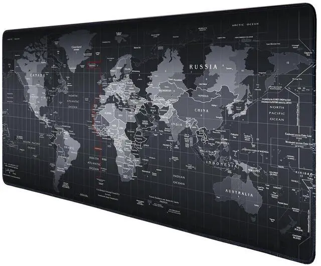 Alt view image 2 of 7 - Extended Gaming Mouse Pad Desk Keyboard Mat Large Size 800MM X 300MM 31x12 - World Map
