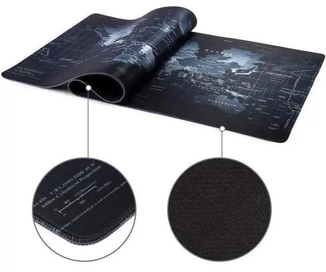 Alt view image 6 of 7 - Extended Gaming Mouse Pad Desk Keyboard Mat Large Size 800MM X 300MM 31x12 - Galaxy