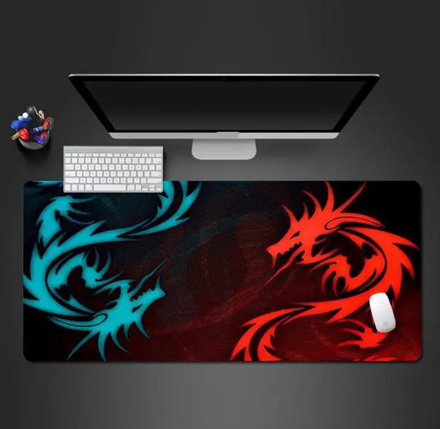 Alt view image 2 of 7 - Extended Gaming Mouse Pad Desk Keyboard Mat Large Size 800MM X 300MM 31x12 - Dragon