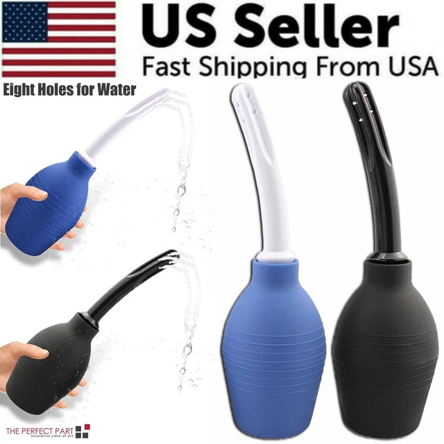 Alt view image 2 of 7 - 310ml personal Vaginal Bulb Douche Colonic Irrigation Rubber Enema Bag Cleaner Kit - Blue