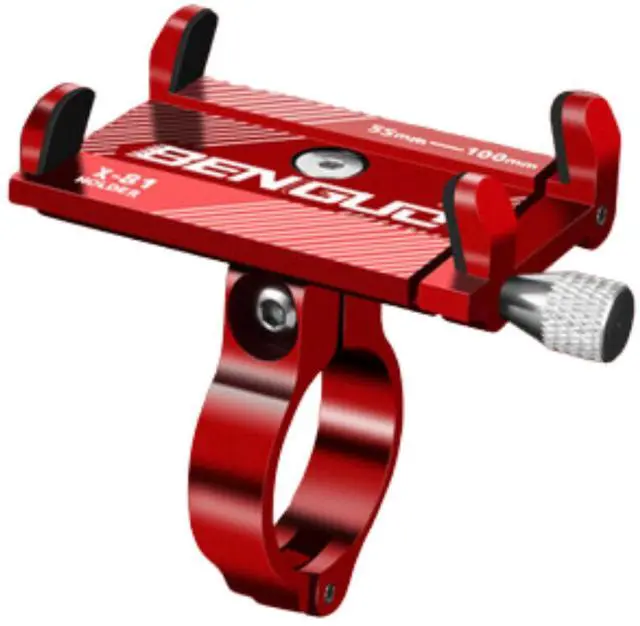 Main image of Aluminum Motorcycle Bike Bicycle Holder Mount Handlebar For Cell Phone GPS US - Red