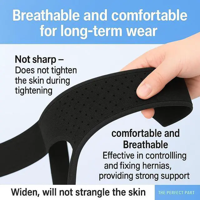 Alt view image 5 of 7 - Hernia Support Belt Men Truss For Inguinal With 2 Removable Compression Pads US - M