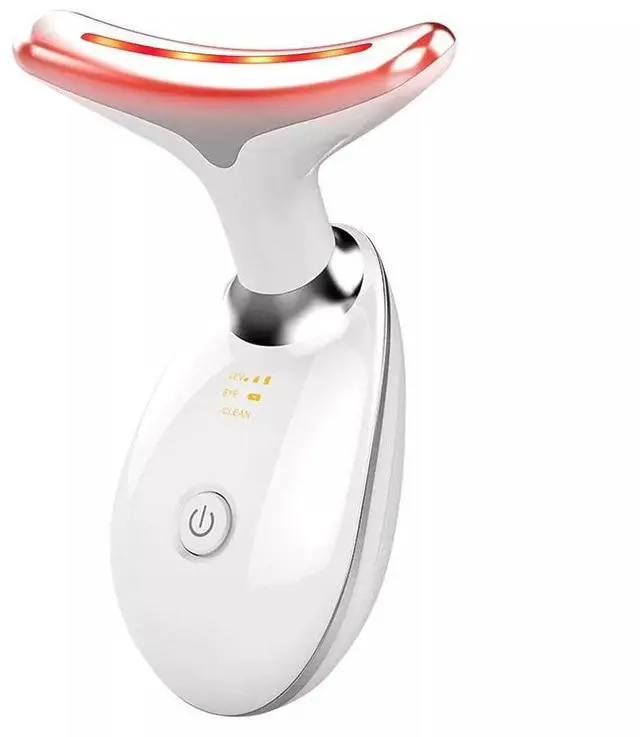 Main image of Neck Face Lifting Massager Skin Tighten Device LED Anti Wrinkle Double Chin US - White