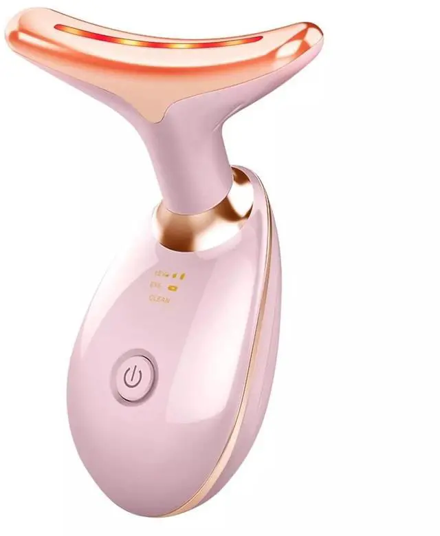 Main image of Neck Face Lifting Massager Skin Tighten Device LED Anti Wrinkle Double Chin US - Pink