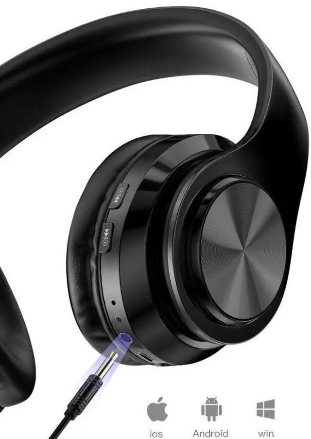 Alt view image 6 of 7 - Super Bass Wireless Bluetooth Headphones Foldable Stereo Earphones Headsets Mic - Black and Red