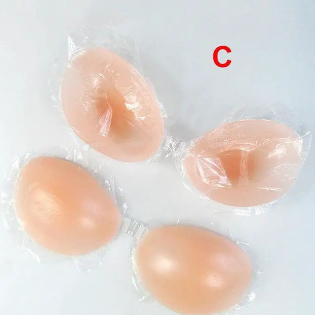 Alt view image 2 of 7 - Silicone Self-Adhesive Stick On Gel Push Up Strapless Backless Invisible Bras US - C