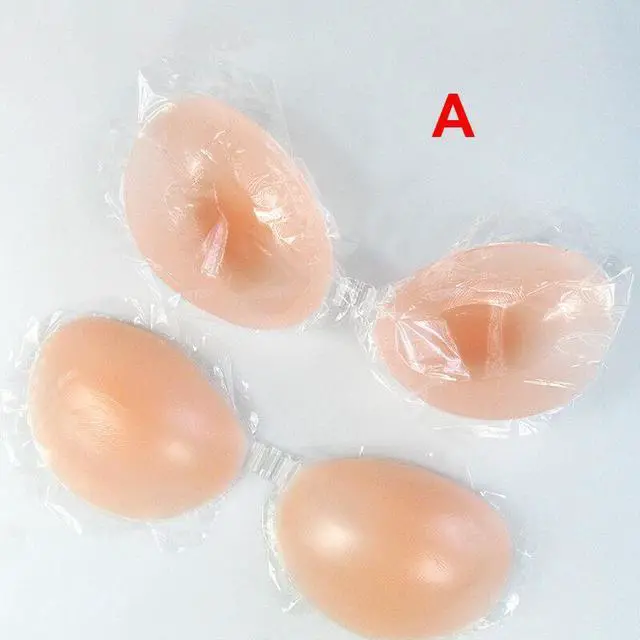 Alt view image 2 of 7 - Silicone Self-Adhesive Stick On Gel Push Up Strapless Backless Invisible Bras US - A