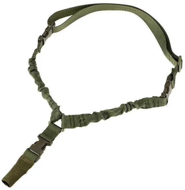 Main image of Heavy Duty Tactical Single Point Gun Rifle Sling Adjust & Quick Detach QD Buckle - Army Green