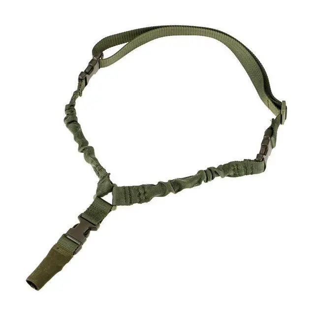 Alt view image 2 of 7 - Heavy Duty Tactical Single Point Gun Rifle Sling Adjust & Quick Detach QD Buckle - Army Green