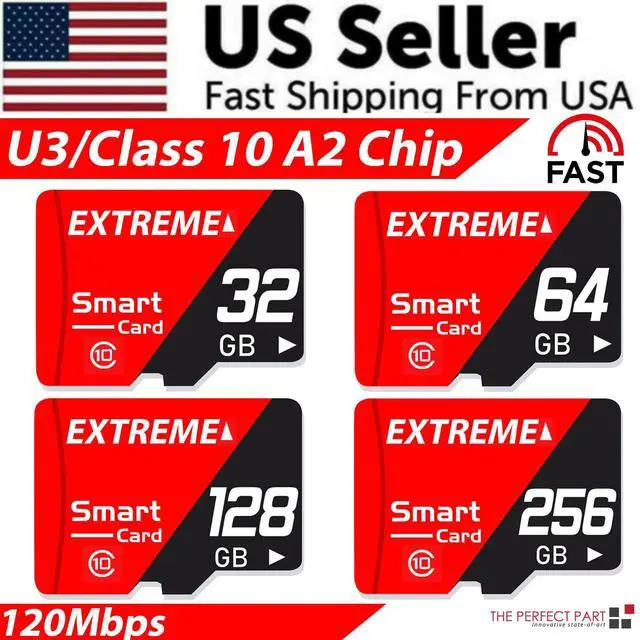 Alt view image 3 of 7 - High Speed Memory For Micro SD Card 32GB 64GB 128GB 256GB TF Card Ultra Class 10 - 32GB