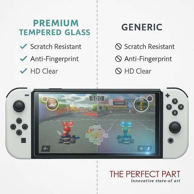 Alt view image 4 of 7 - 2x HD Tempered Glass Screen Protector Guard For Nintendo Switch 2 2025/OLED/Lite - For Nintendo Switch