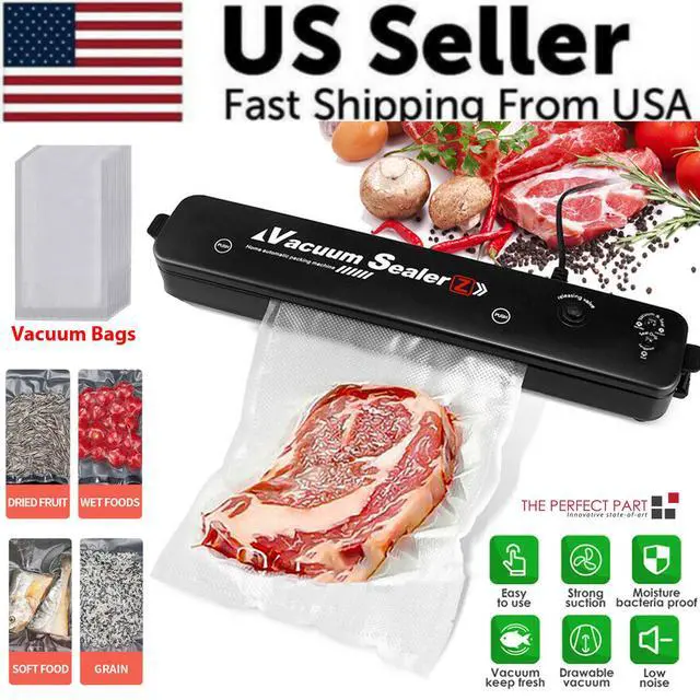 Alt view image 3 of 7 - Vacuum Sealer Machine Food Preservation Storage Saver Automatic With Seal Bag - 50Pcs Vacuum Bags