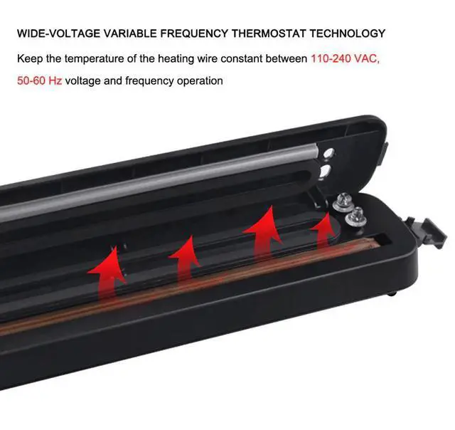 Alt view image 7 of 7 - Vacuum Sealer Machine Food Preservation Storage Saver Automatic With Seal Bag - Vacuum Machine + 50 Bags