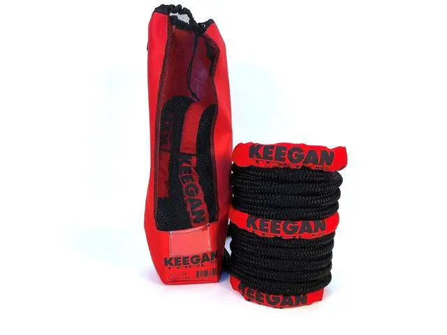 Alt view image 7 of 7 - KEEGAN TOOLS 1.25"x30' Kinetic Energy Recovery Rope 46000 lbs Tow Rope Carry Bag - 7/8" x 20 ft