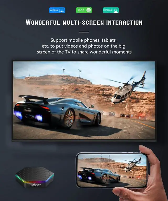 Alt view image 5 of 7 - Upgraded 2026 T95Z Plus Smart Android 12 TV Box Quad Core 6K 4K HD Stream Player - 2GB + 16GB