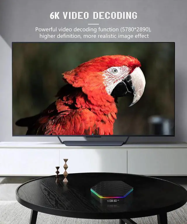 Alt view image 4 of 7 - Upgraded 2026 T95Z Plus Smart Android 12 TV Box Quad Core 6K 4K HD Stream Player - 2GB + 16GB