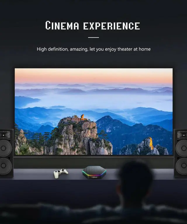 Alt view image 6 of 7 - Upgraded 2026 T95Z Plus Smart Android 12 TV Box Quad Core 6K 4K HD Stream Player - 2GB + 16GB