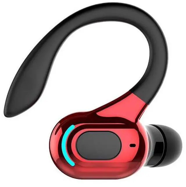 Alt view image 2 of 7 - New Bluetooth 5.1 Headset Wireless Earbuds Earphones Stereo Headphones Ear Hook - Red