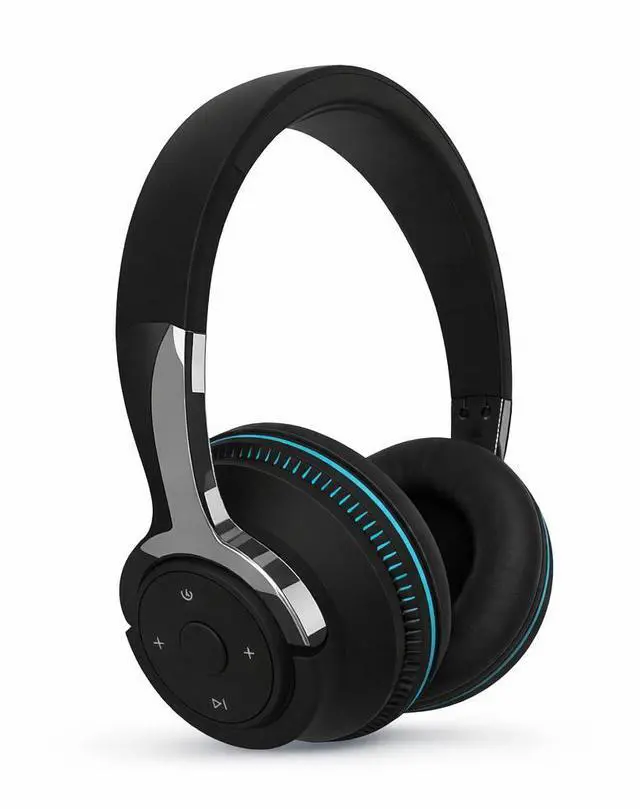 Main image of Wireless Bluetooth 5.1 Headphones Over Ear LED Headset Stereo Noise Cancelling - Black