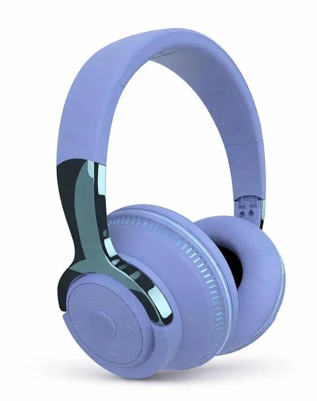 Main image of Wireless Bluetooth 5.1 Headphones Over Ear LED Headset Stereo Noise Cancelling - Blue