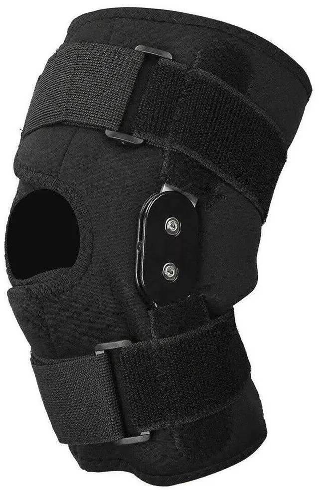 Main image of Knee Brace Compression Sleeve Hinged Joint Support Open Patella Stabilizer Wrap - 3XL