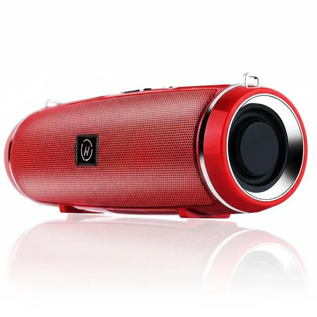 Main image of Bluetooth 5.1 Speaker Wireless Waterproof Outdoor Stereo LOUD Bass USB/TF Strap - Red
