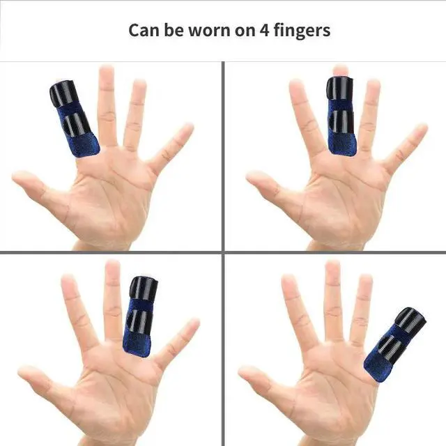 Alt view image 5 of 7 - Adjustable Trigger Finger Splint Straightener Corrector Brace Support Protector - Black - 1 Pack