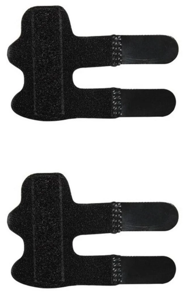 Main image of Adjustable Trigger Finger Splint Straightener Corrector Brace Support Protector - Black - 2 Pack