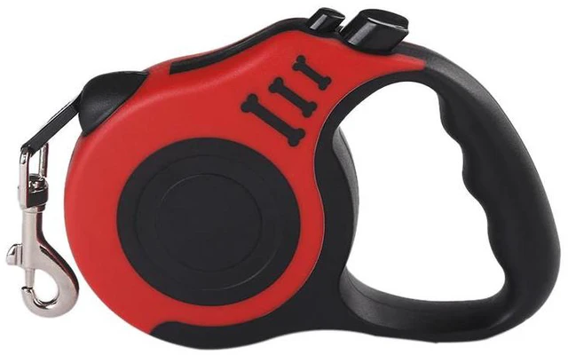 Alt view image 2 of 7 - 16.5FT Automatic Retractable Dog Leash Pet Collar Automatic Walking Lead Free US - Red