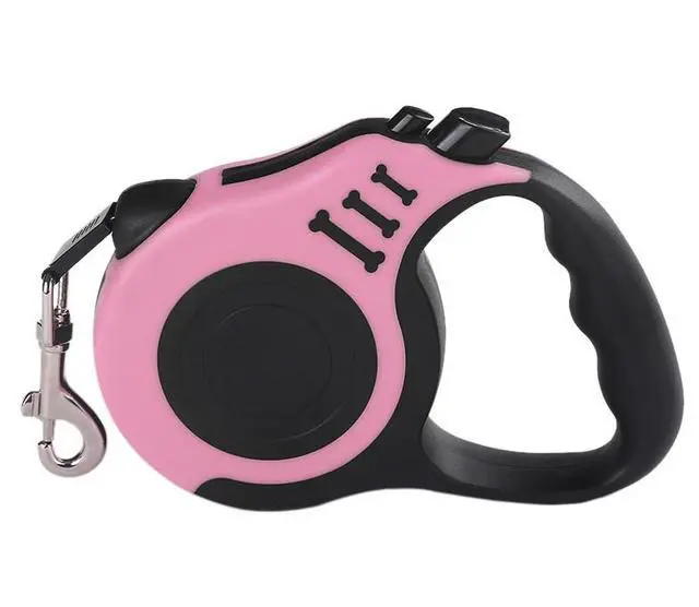 Alt view image 2 of 7 - 16.5FT Automatic Retractable Dog Leash Pet Collar Automatic Walking Lead Free US - Pink