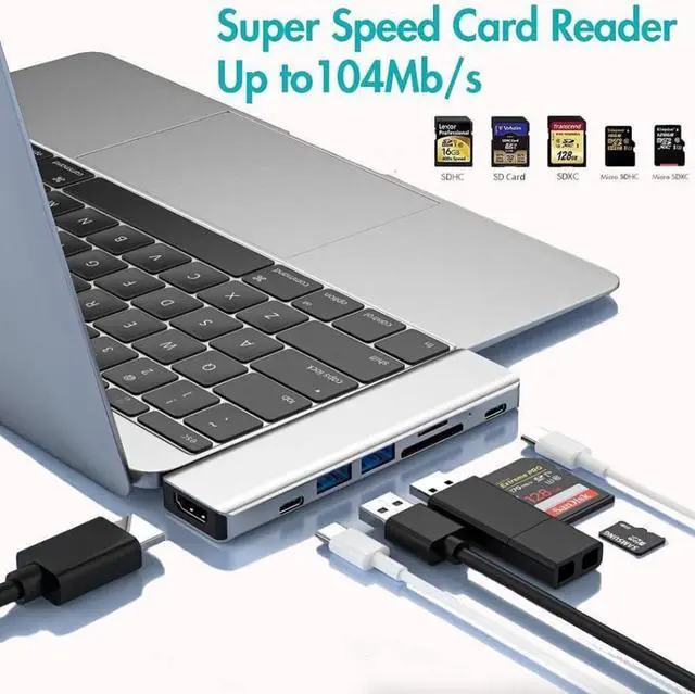 Alt view image 3 of 6 - USB-C Type C to USB 3.0 4 Port Hub Splitter For PC Mac Phone MacBook Pro iPad