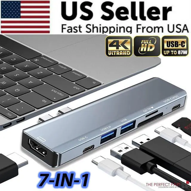 Alt view image 2 of 6 - USB-C Type C to USB 3.0 4 Port Hub Splitter For PC Mac Phone MacBook Pro iPad