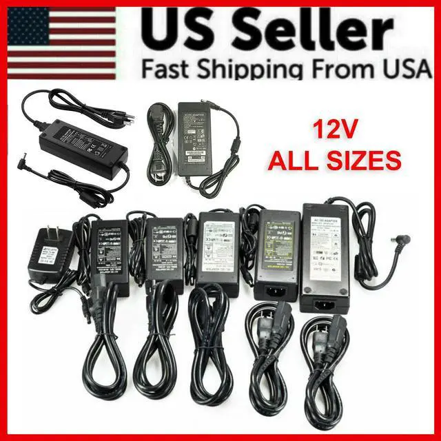 Alt view image 2 of 7 - 12V 1A 2A 3A 5A 6A 8A 10A Power Supply AC to DC Adapter 5050 LED STRIP LIGHT USA - 4A