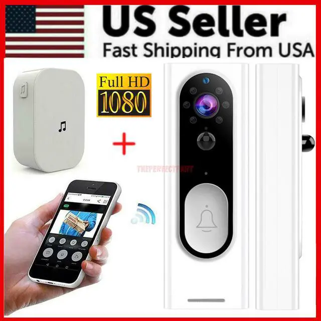 Alt view image 2 of 6 - WiFi Ring Doorbell 1080P HD Security Camera Wireless Door Bell Camera With Chime - No