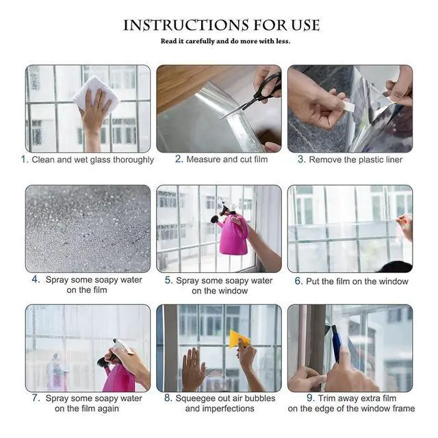 Alt view image 3 of 6 - One Way Mirror Tint Window Film Privacy Protect UV Reflective Sun Block For Home - Silver
