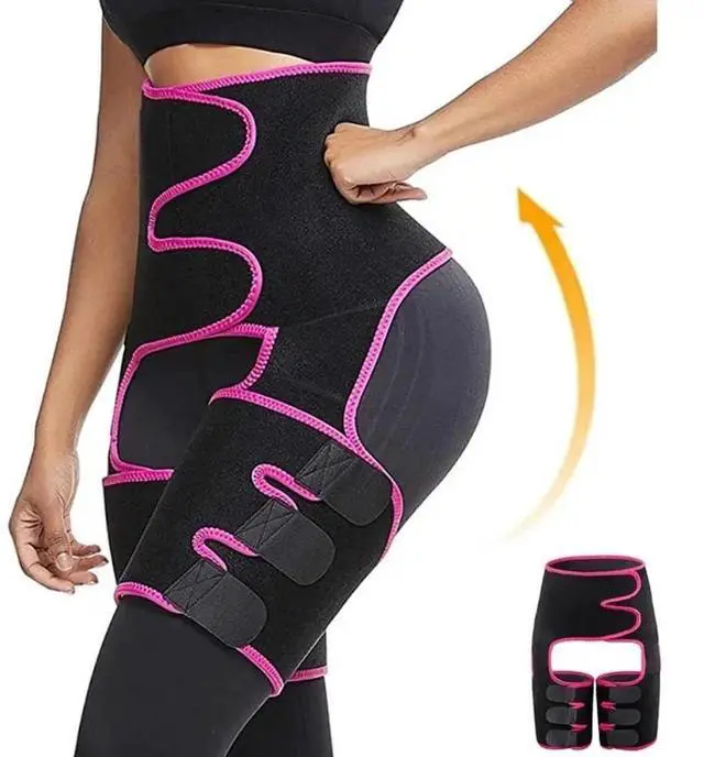 Alt view image 3 of 6 - Waist Trainer 3-in-1 Thigh Slimming Body Shaper Trimmer Butt Lifter Shapewear - L