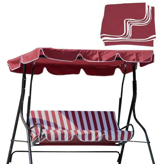 Alt view image 3 of 6 - 77"x43" Patio Outdoor Garden Swing 300D Canopy Replacement Porch Top Cover Seat - Green
