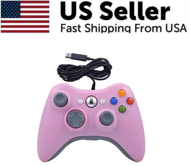 Main image of Wired Controller USB For PC Compatible With Xbox 360 / Windows 7 8 10 11 Gamepad - Pink