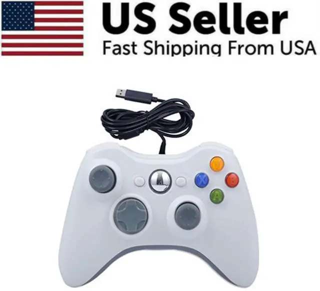 Main image of Wired Controller USB For PC Compatible With Xbox 360 / Windows 7 8 10 11 Gamepad - White
