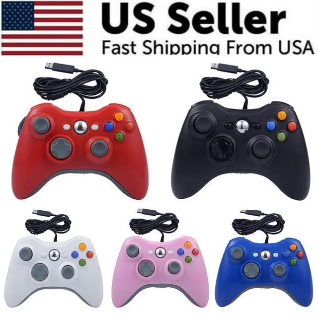 Alt view image 2 of 6 - Wired Controller USB For PC Compatible With Xbox 360 / Windows 7 8 10 11 Gamepad - Pink